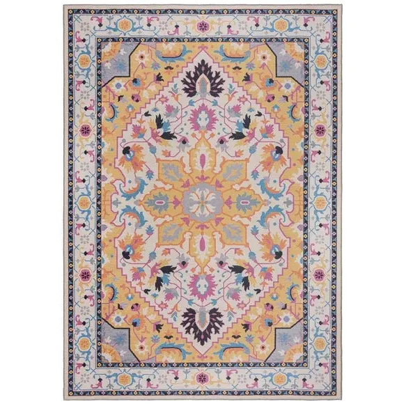 Traditional Washable Rug - Multicoloured, Cotton