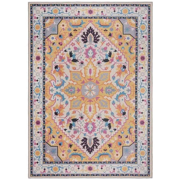Traditional Washable Rug - Multicoloured, Cotton