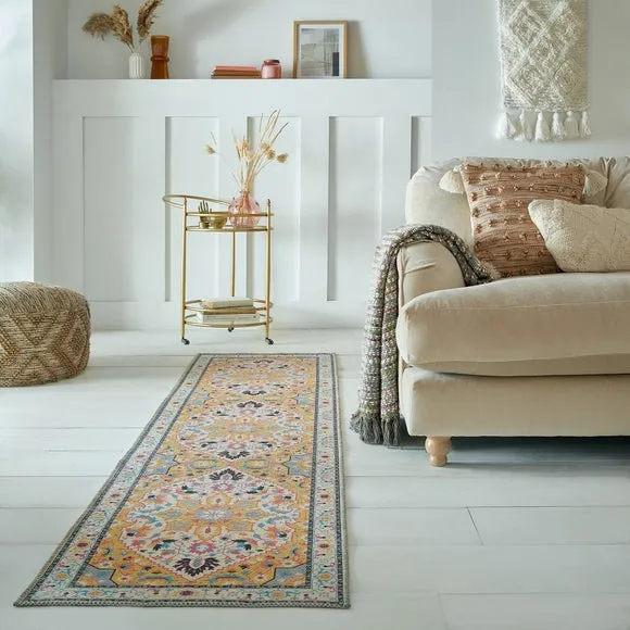 Traditional Washable Runner - Multicoloured, Cotton