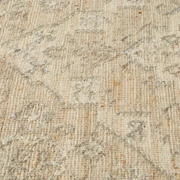 Traditional Wool Rug - Brown, Flat Weave