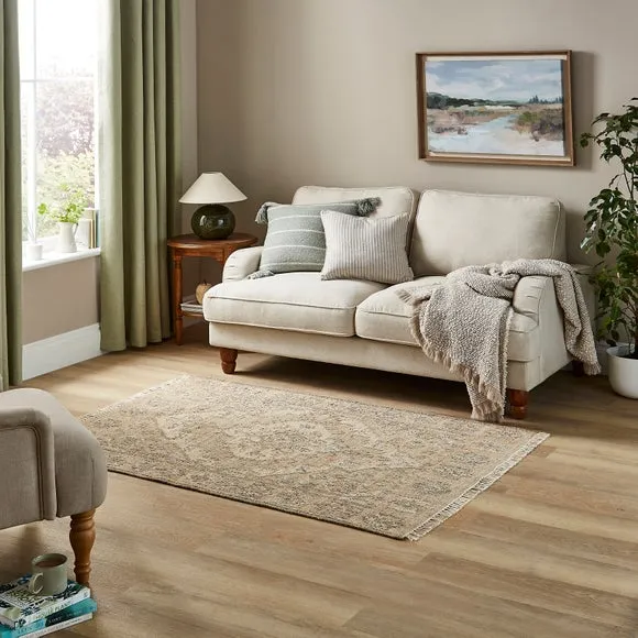 Traditional Wool Rug - Brown, Flat Weave image