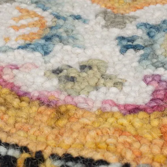 Traditional Wool Rug - Yellow, Handtufted