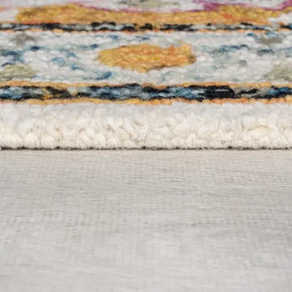 Traditional Wool Rug - Yellow, Handtufted