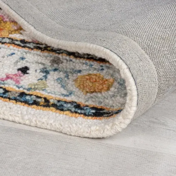 Traditional Wool Rug - Yellow, Handtufted