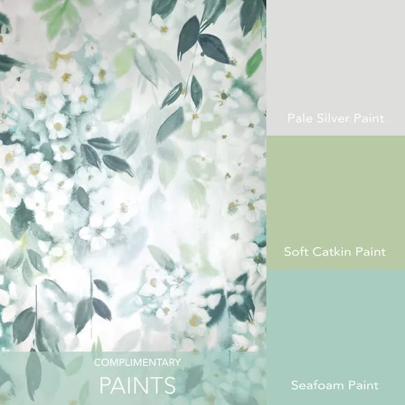 Trailing Leaf Wallpaper - Teal, Matt Finish