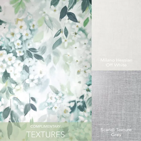 Trailing Leaf Wallpaper - Teal, Matt Finish