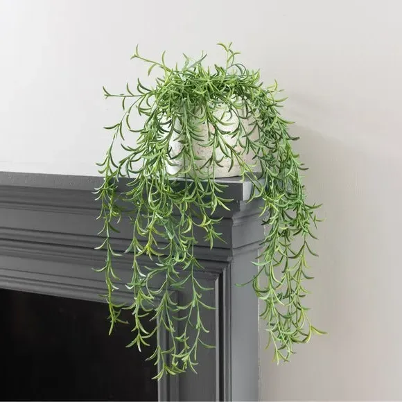 Trailing Plant Artificial - Green, White Pot image