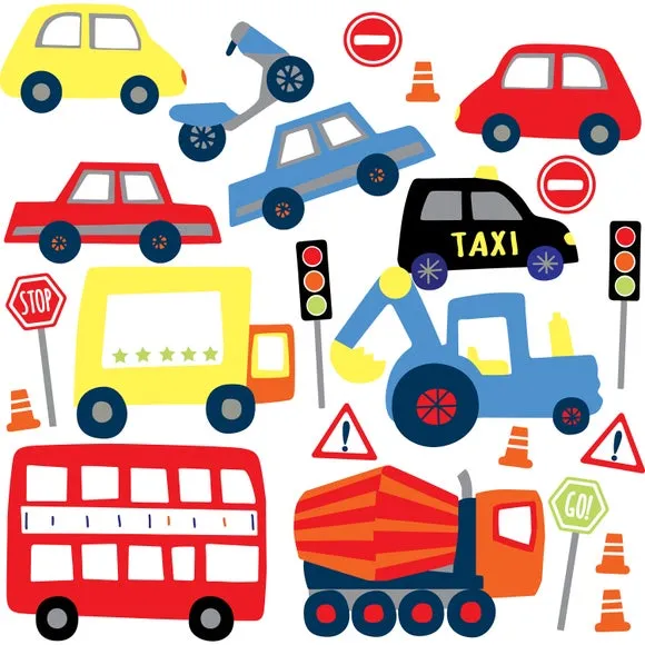Transport Wall Stickers - Multicolor, Vinyl