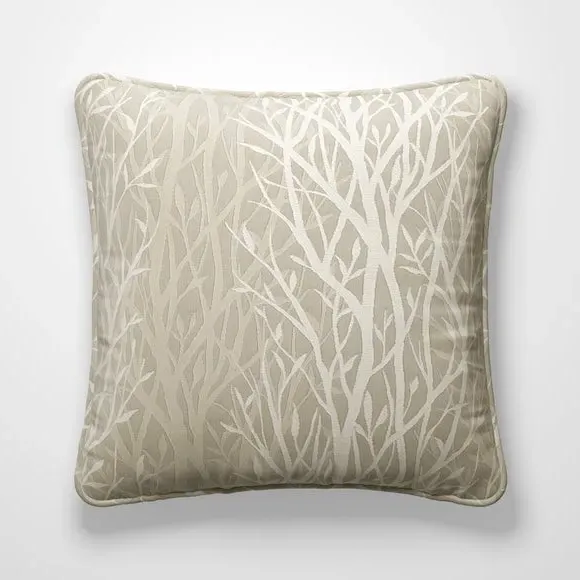 Tree Design Cushion Cover - Natural, Woven