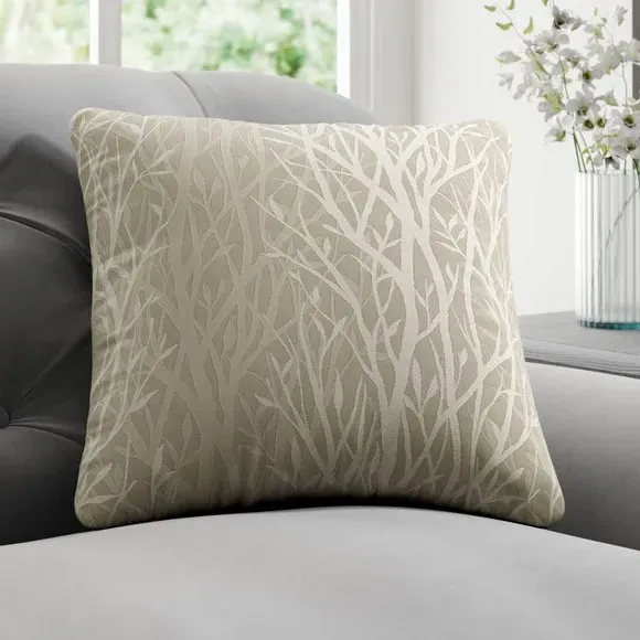 Tree Design Cushion Cover - Natural, Woven image