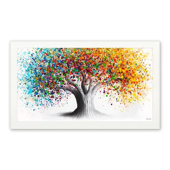Tree Framed Print - Multicolor, Textured