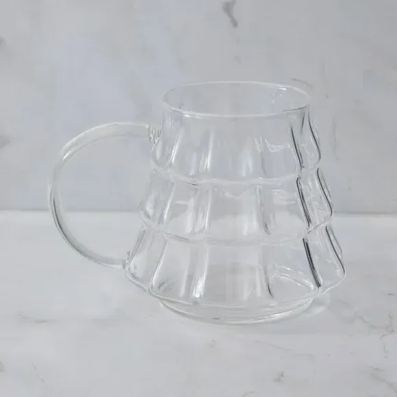 Tree-Shaped Glass Mug - Clear, Heat-Resistant image