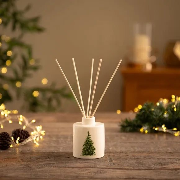 Tree & Stag Diffuser - White, Ceramic image