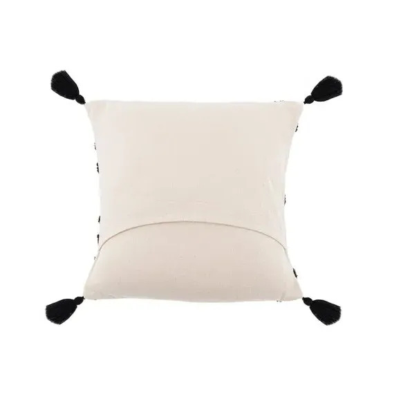 Trellis Cushion Cover with Tassels - Cotton