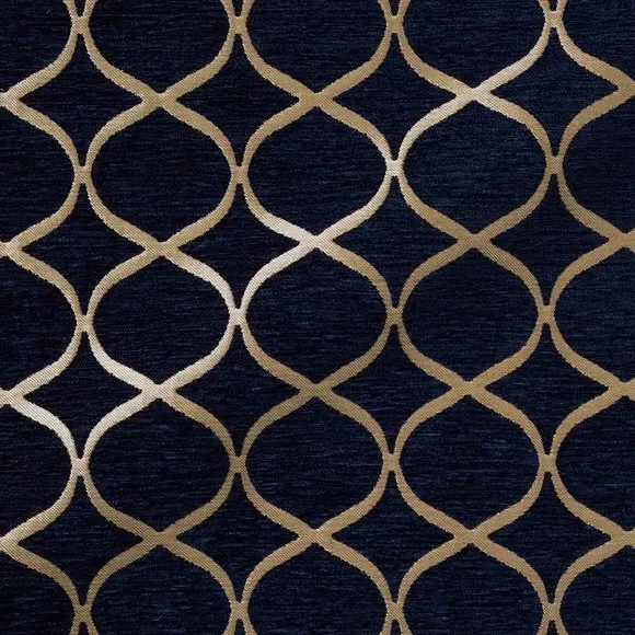 Trellis Fabric by the Metre - Indigo