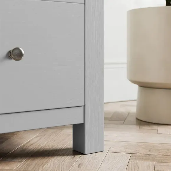 Triple Wardrobe with Drawers - Grey