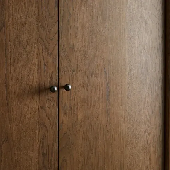 Triple Wardrobe with Rails - Light Oak, Wood