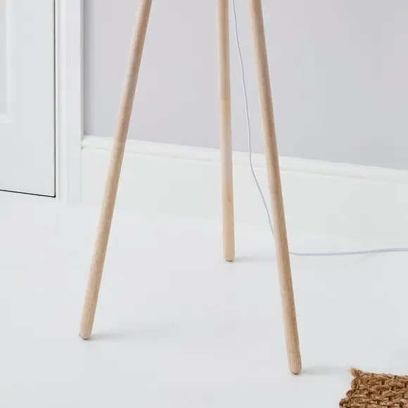 Tripod Floor Lamp Base - Natural, Wood