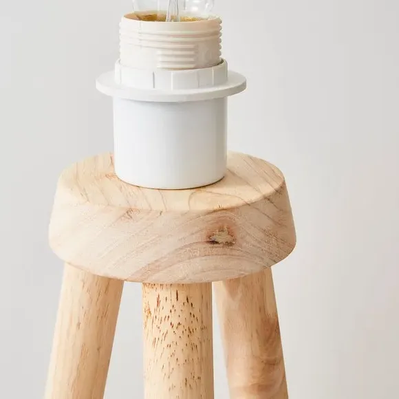 Tripod Floor Lamp Base - Natural, Wood