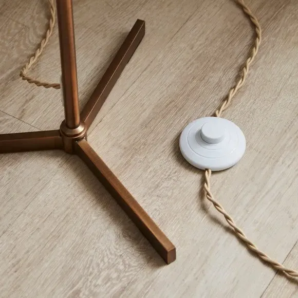 Tripod Floor Lamp Mid Century Style - Gold, Metal