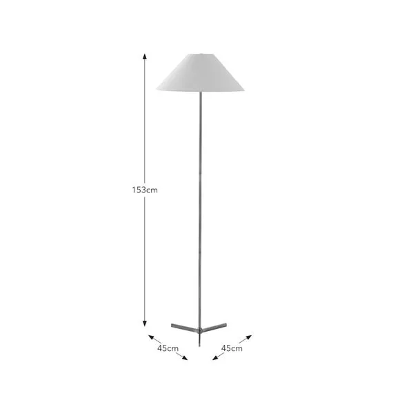 Tripod Floor Lamp Mid Century Style - Gold, Metal