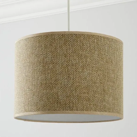 Tripod Floor Lamp with Drum Shade - Natural, Wood