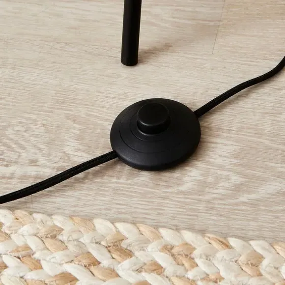 Tripod Floor Lamp with Rattan Shade - Natural