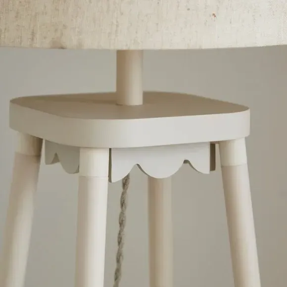 Tripod Floor Lamp with Shelves - Natural, Metal