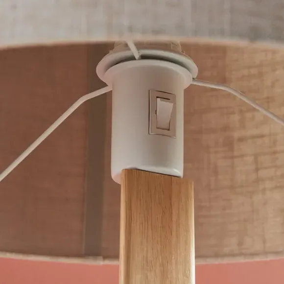 Tripod Floor Lamp with Switch - Wood