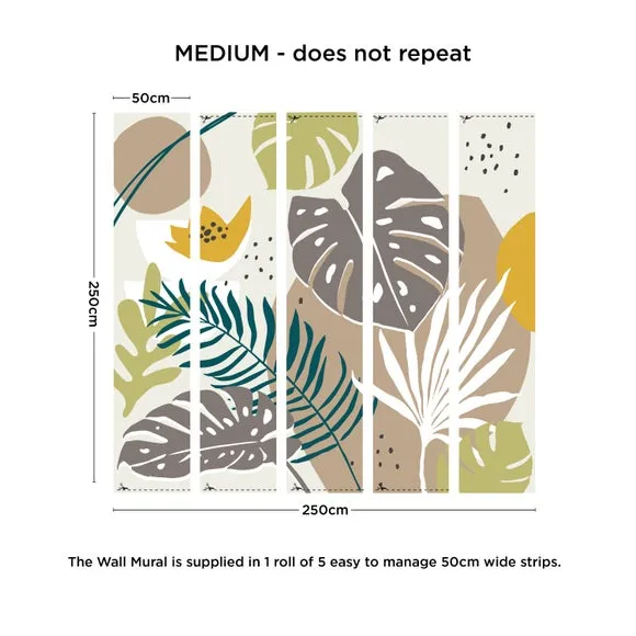 Tropical Abstract Wall Mural - Multicolor
