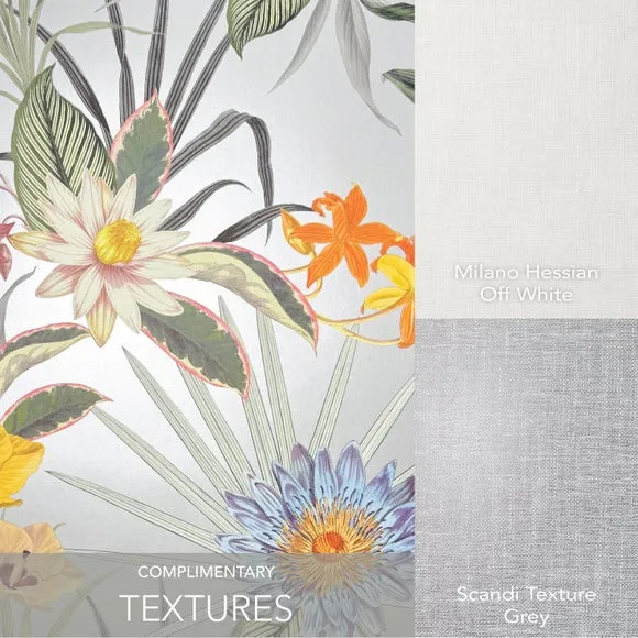 Tropical Floral Wallpaper - Blue