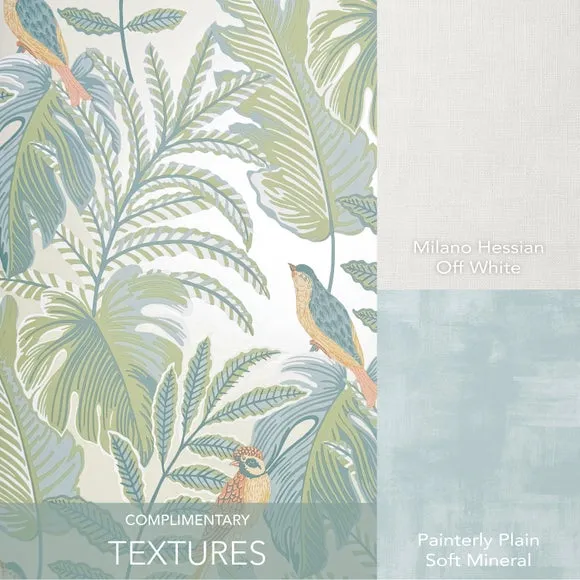 Tropical Floral Wallpaper - Cream