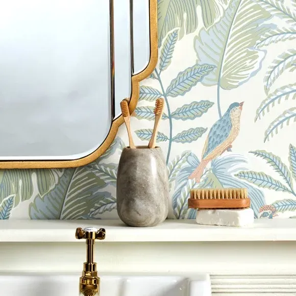 Tropical Floral Wallpaper - Cream image