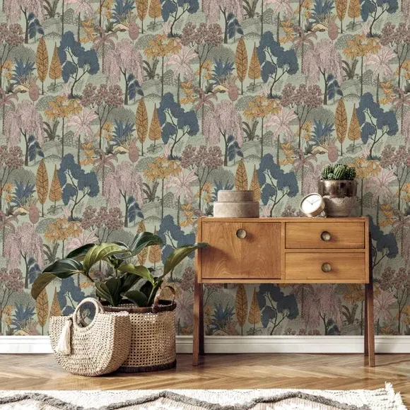 Tropical Island Wallpaper - Sage