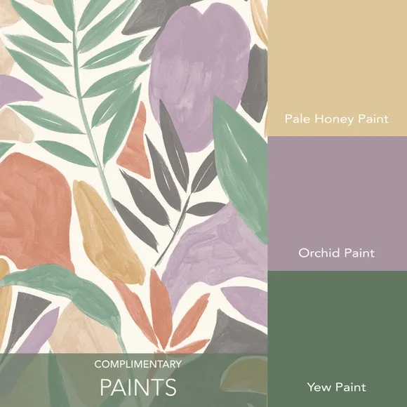Tropical Leaf Wallpaper - Multicolor, Paper
