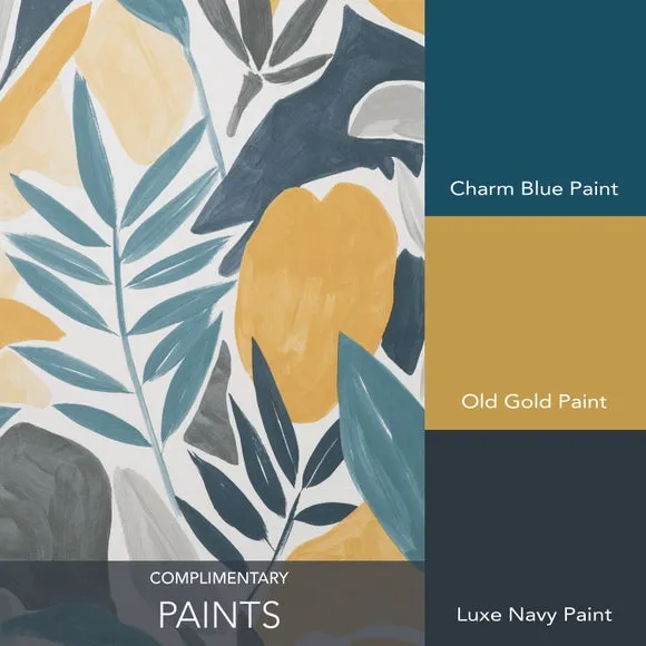 Tropical Leaf Wallpaper - Ochre, Paper