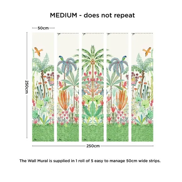 Tropical Paradise Wall Mural - Multicolor Paper