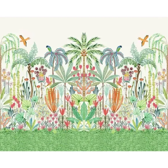 Tropical Paradise Wall Mural - Multicolor Paper