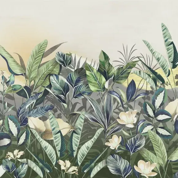 Tropical Wall Mural - Green, Non-Woven
