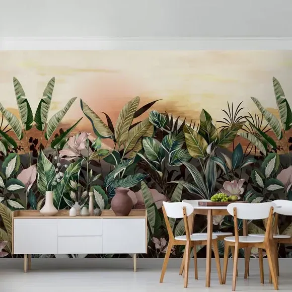 Tropical Wall Mural - Multicolor, Non-Woven