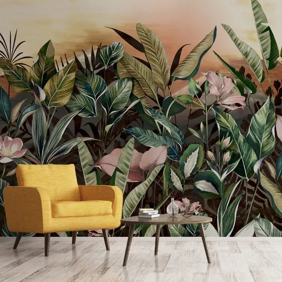 Tropical Wall Mural - Multicolor, Non-Woven image