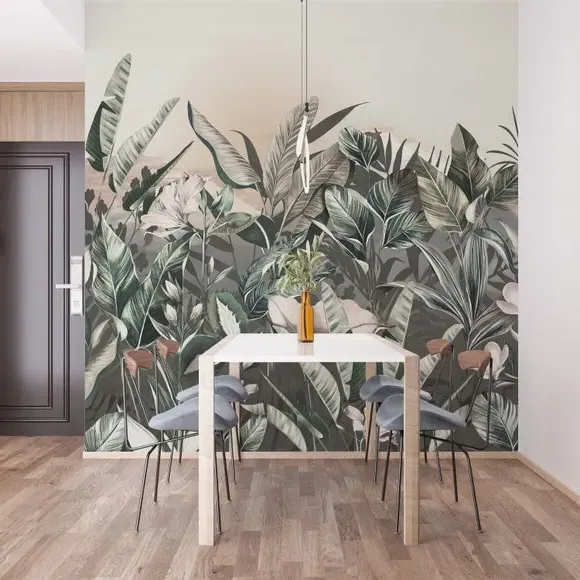 Tropical Wall Mural - Natural, Non-Woven