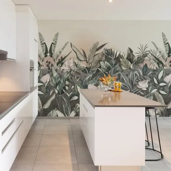 Tropical Wall Mural - Natural, Non-Woven