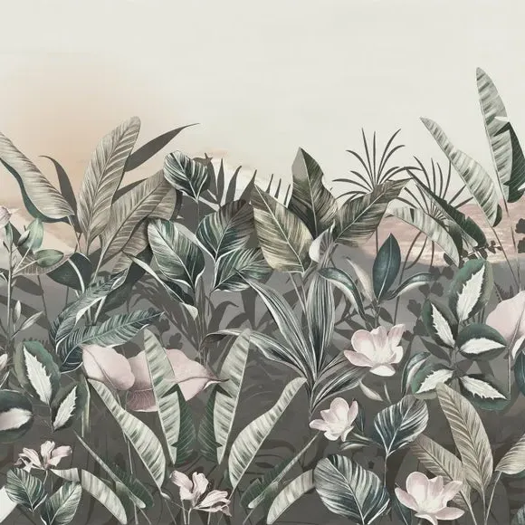 Tropical Wall Mural - Natural, Non-Woven