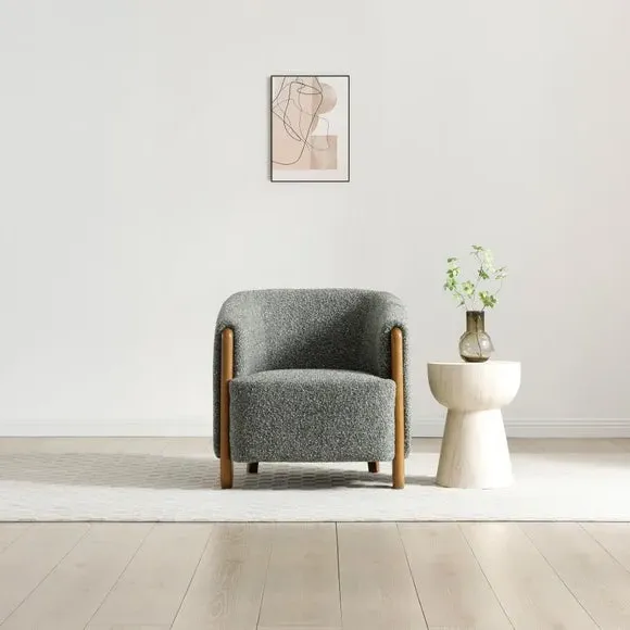 Tub Accent Chair - Green, Chenille