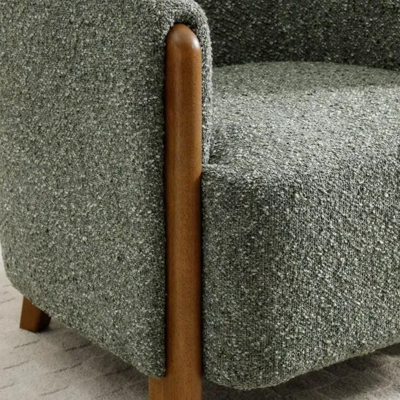 Tub Accent Chair - Green, Chenille
