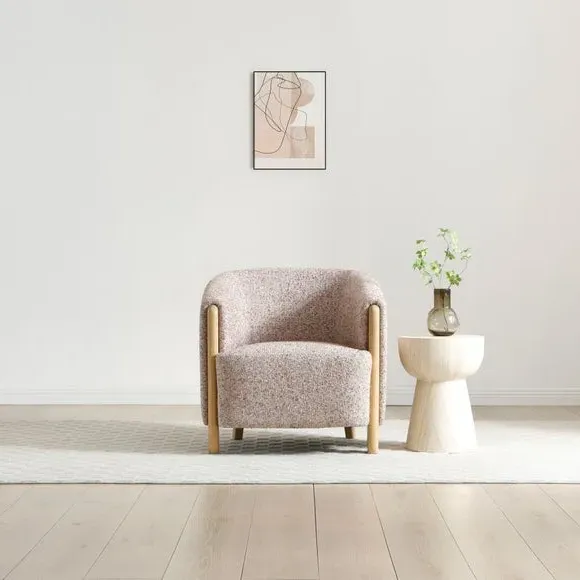 Tub Accent Chair - Natural, Chenille