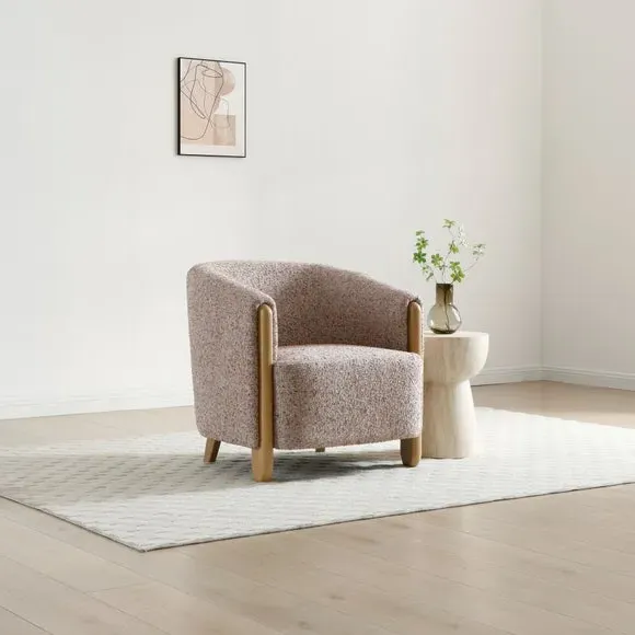 Tub Accent Chair - Natural, Chenille