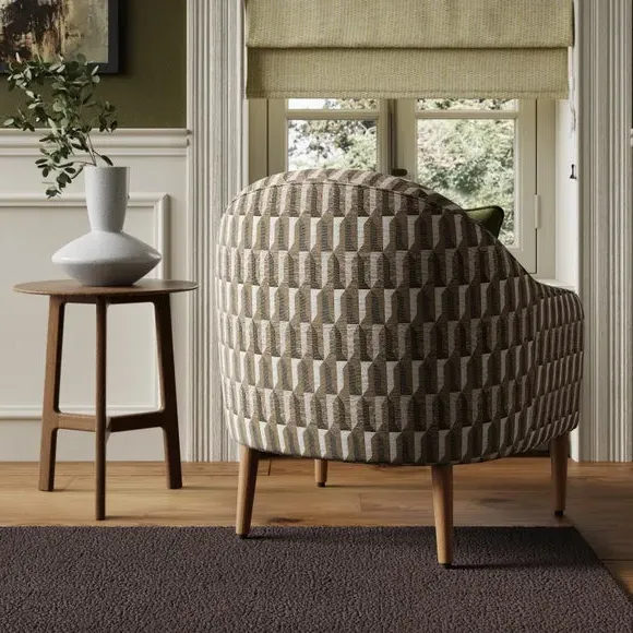 Tub Chair with Deep Seat - Natural, Jacquard