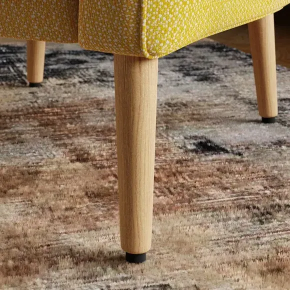Tub Chair with Deep Seat - Yellow, Fabric